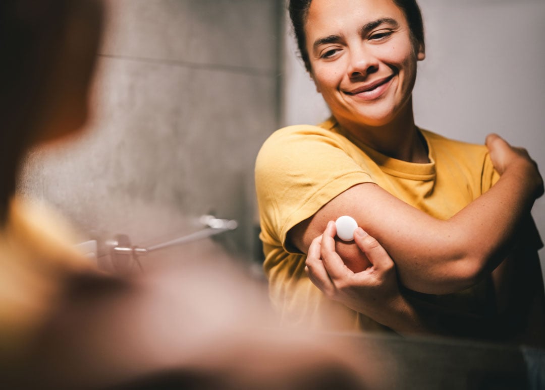 Healthcare consumer receiving medication